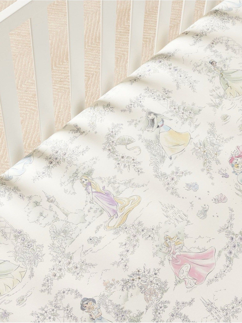 Pottery Barn Disney Princess Heritage Organic Crib Fitted Sheet (Set of 2)
